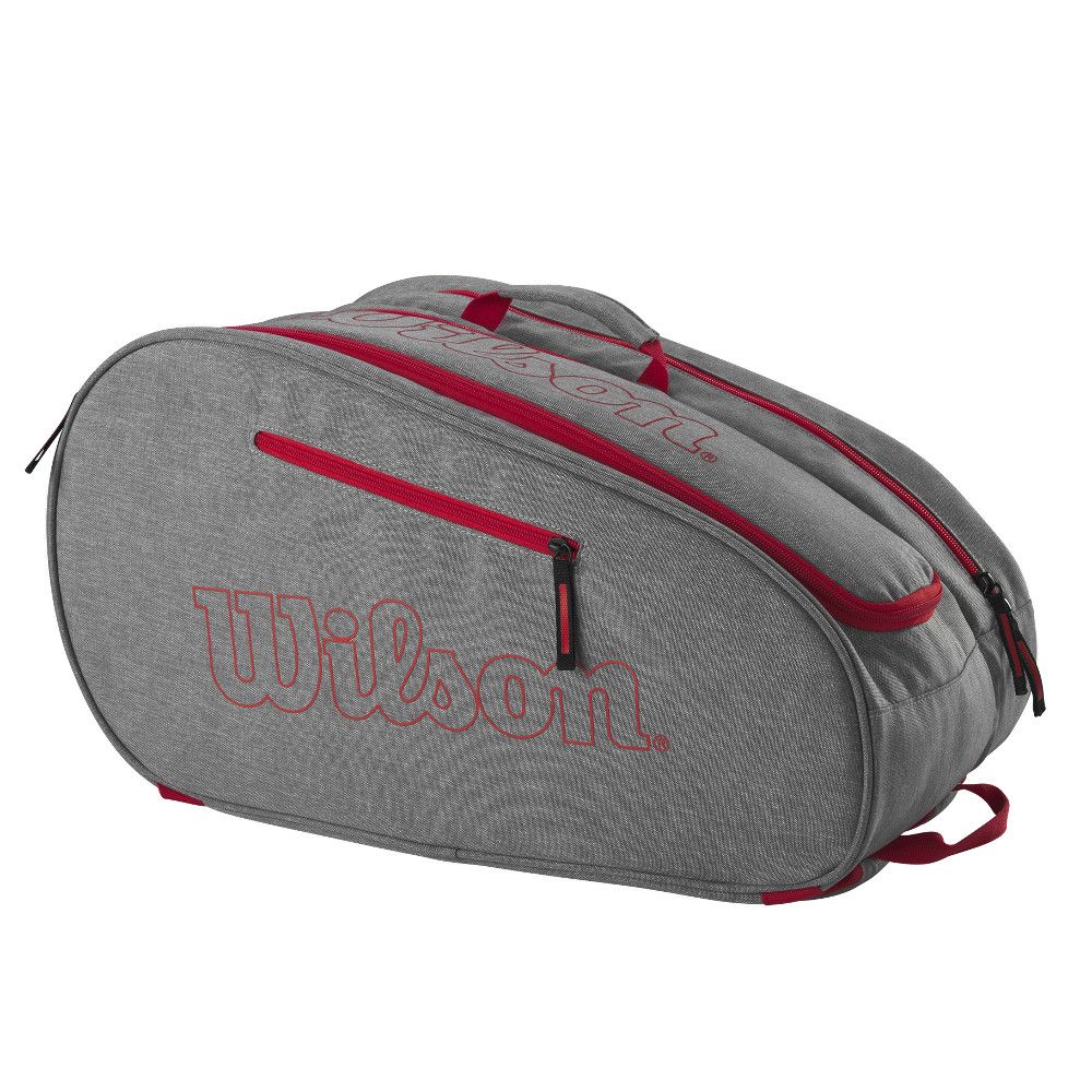 WILSON TEAM PADEL BAG Grey/Bright Red